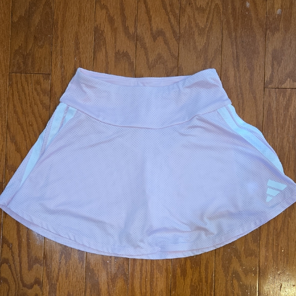 Girl's Adidas Pink Athletic Skirt With Built-in Shorts Size Small 7/8 Like New